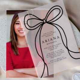 Moderne Blush Bow Graduation Party