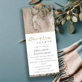 MODERNE BLUSH DUSKY ROSE GOLD AGATE COUPLES SHOWY EINLADUNG