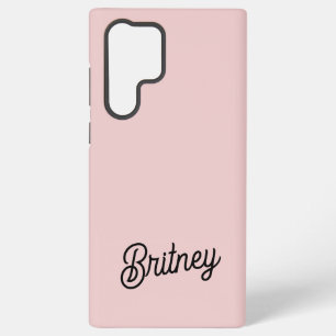 Moderne Blush Dusty Pink Monogramm und Name Samsung Galaxy Hülle