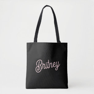 Moderne Blush Dusty Pink Monogramm und Name  Tasche