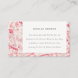 Moderne Blush Paisley Showdusche Babydusche Begleitkarte