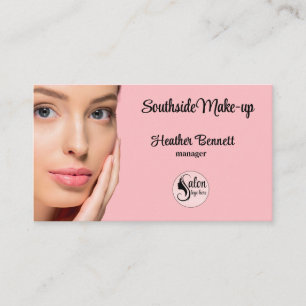 Moderne Blush-Pink-Makeup-Artist-Branche  Visitenkarte