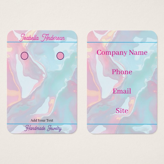 Moderne Blush Pink Soft Mint Gold Luxus-Kollektion (Vorne & Hinten)
