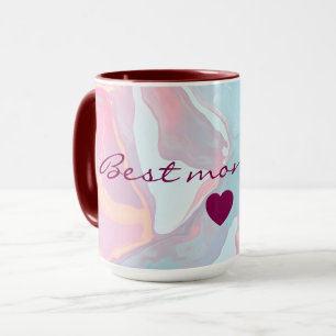 Moderne Blush Pink Soft Mint Gold Luxus-Kollektion Tasse