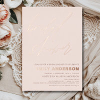 Moderne Blush Rose Gold Brautparty Chic Fossil