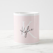 Moderne Blush-Rose Personalisiert Monogramm Name -