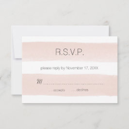Moderne Blush Stripes UAWG RSVP Karte