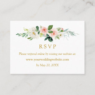 Moderne Blush Wedding Gold UAWG Online Website Visitenkarte