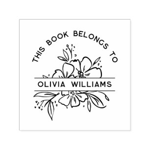 Moderne Blüte Dieses Buch gehört zum Individuelle Permastempel