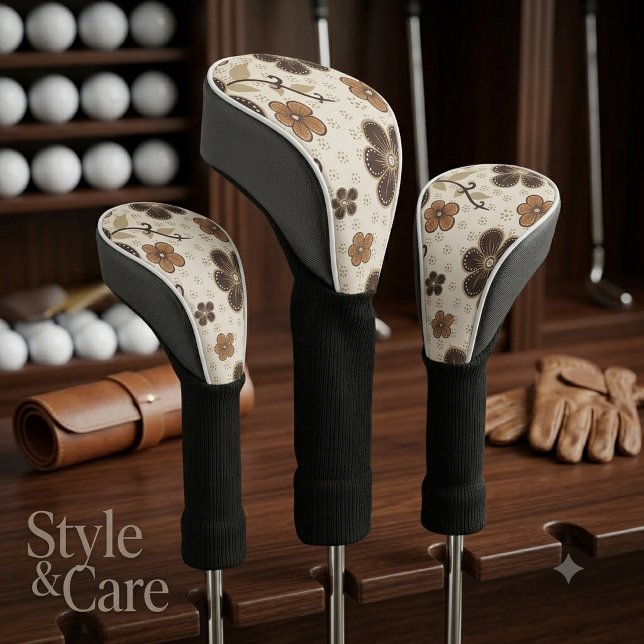 Moderne Blüten Abstrakt Golf Headcover (Modern Blooms Abstract Golf Head Cover)