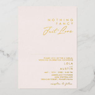 Moderne Blüten und Gold - nichts Extravagant nur L Folieneinladung