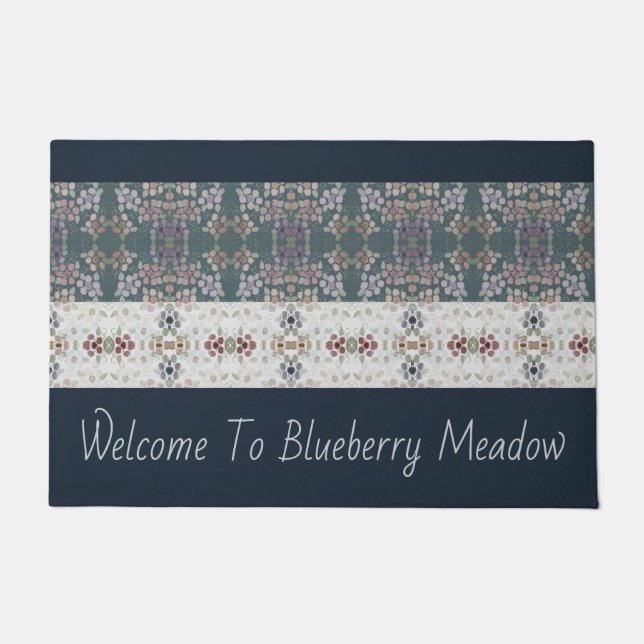 Moderne Blütenpracht im Farbton Fußmatte (Vorderseite)