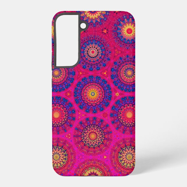 Moderne Bobo Red Lila Yellow Geometric Samsung Galaxy Hülle (Rückseite)