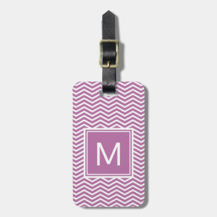 Moderne Bodacious lila Sparren mit Monogramm Gepäckanhänger