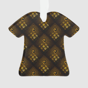 Moderne Bohème Élégant Motif d'Art Abstrait Doré #