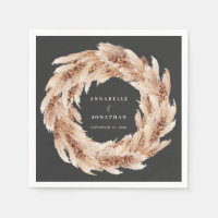 Moderne bohemianische Naturpampas-Gras Hochzeit na