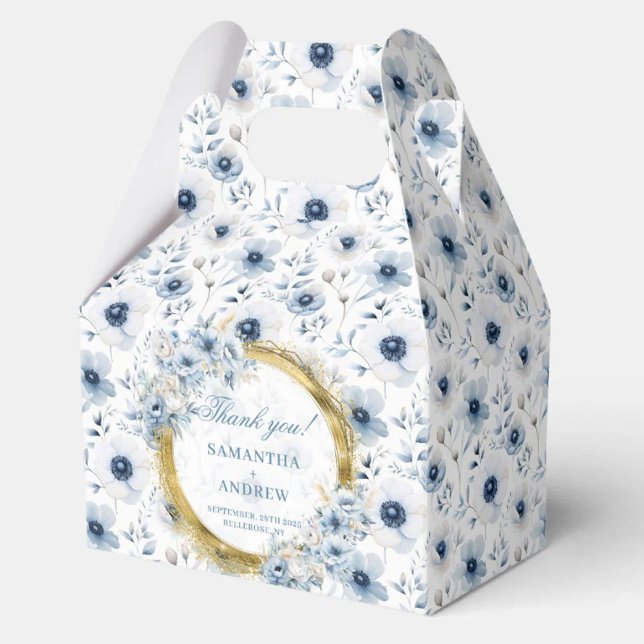 Moderne Bohemische Pastel Blue Gold Hochzeit Viele Geschenkschachtel (Modern Bohemian Pastel Blue Gold Wedding Thank You Favor Boxes)