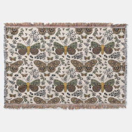 Moderne Bohemische Wildblumen Abstraktes Muster Decke