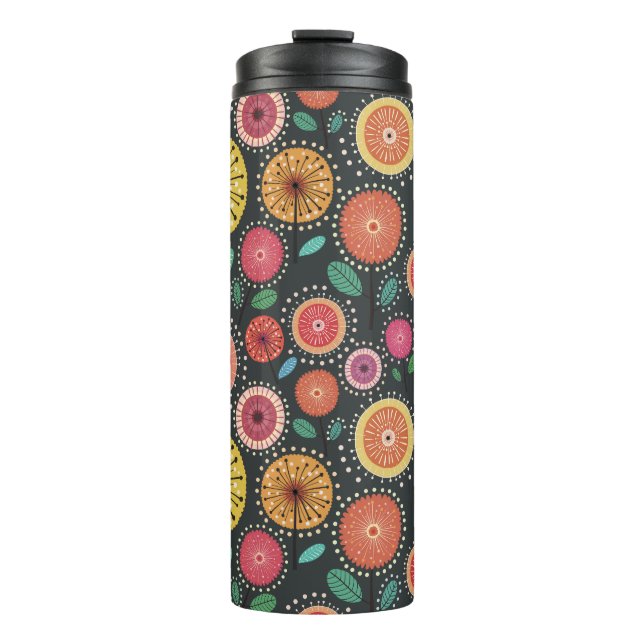 Moderne bohische Volksblüte Thermosbecher (Vorderseite)