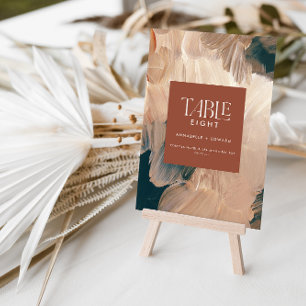 Moderne böhmische malerische Terrakotta aquamarine Dankeskarte