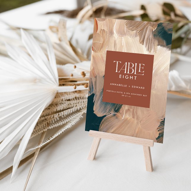 Moderne böhmische malerische Terrakotta aquamarine Dankeskarte (Von Creator hochgeladen)