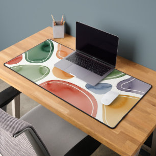 Moderne Boho-Abstrakte Aquarell-Kiesel Schreibtischunterlage