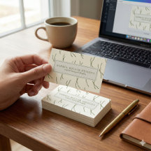 Moderne Boho-Abstrakte Linien Designer | Cremeweiß