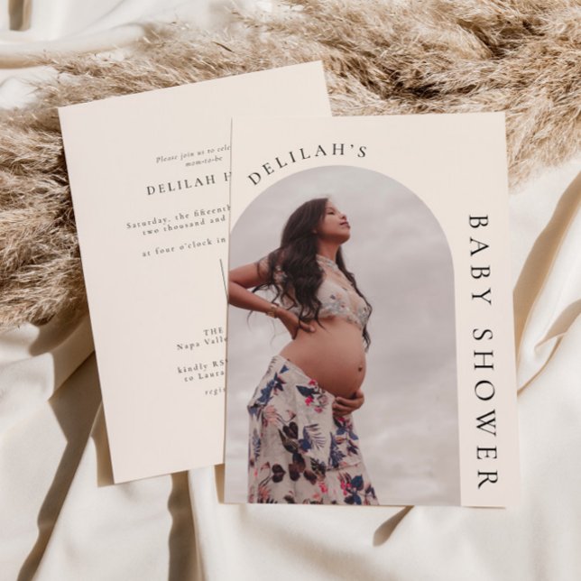 Moderne Boho Arch Foto Kinderdusche Einladung (Von Creator hochgeladen)