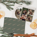 Moderne Boho Arch grüne Freude in allen Dingen 5 F Feiertagskarte<br><div class="desc">Feiern Sie die Freude der Saison mit diesem modernen Boho Bochgrün Freude in allen Dingen 5 Foto Ferienkarte. Das einzigartige und chic bearbeitbare Skript schafft eine Touch von Charme und Individualität. Das schlichte, elegante Schwarz-Weiß-Design mit einem klassischen böhmischen Bogen erinnert an ein skurriles Winterambiente. Der minimale und zarte festliche Schriftart...</div>