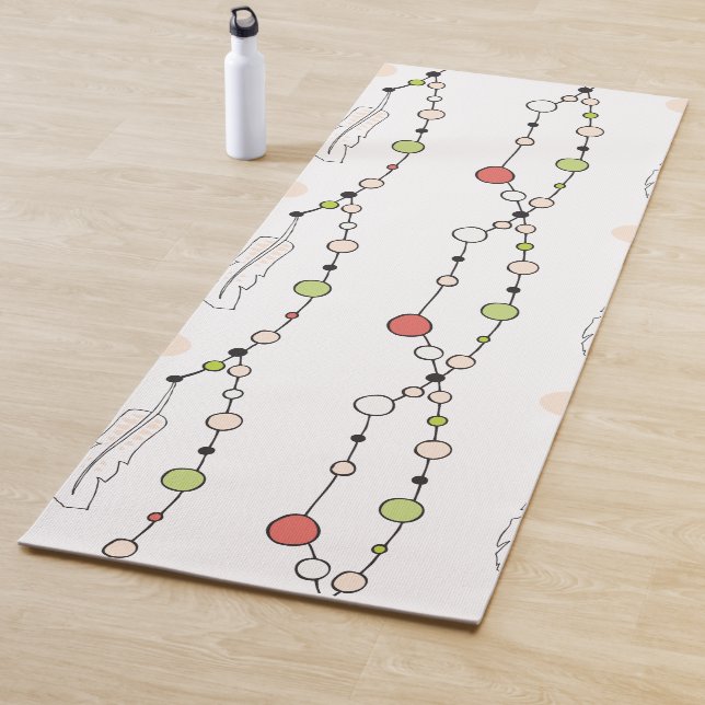 Moderne Boho Beads and Feathers Yogamatte (Beispiel)