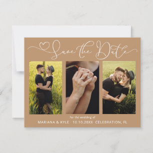 Moderne Boho Beige-Tan-Fotos Hochzeiten speichern