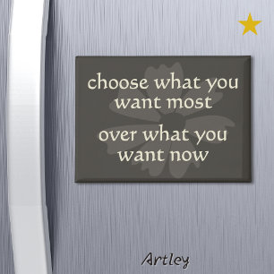 Moderne Boho Blume Gewicht Verlust Motivierend Küh Magnet