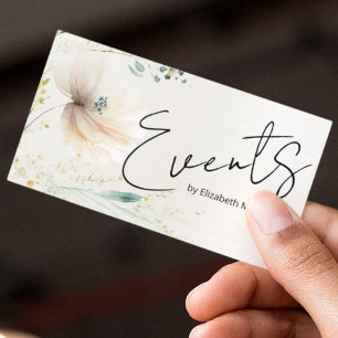 Moderne Boho-Blumen-Eventplanung Visitenkarte