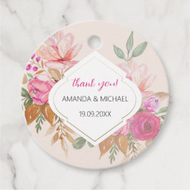 Moderne Boho-Blumenorganisation Geschenkanhänger