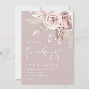 Moderne Boho Blush Wedding Einladung
