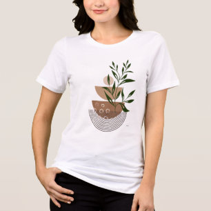 Moderne Boho-Botanik-Grafik-T-Shirt Tri-Blend Shirt