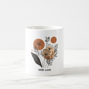 Moderne Boho-Botanische Wildblumen-Kaffeetasse Kaffeetasse