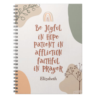 Moderne Boho Christlich Bibel Verse Abstrakte Kuns Notizblock