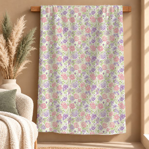 Moderne Boho-Erdtöne Blumen Rust Sage Decke