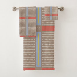 Moderne Boho Ethnique géométrique Multi Khaki