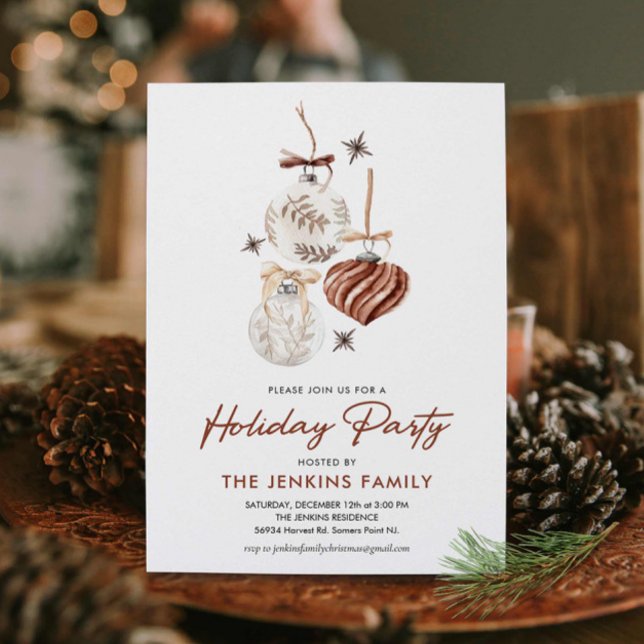 Moderne Boho Feier Einladung (Boho Holiday Party Invite)