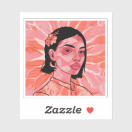 Moderne boho feminine minimalistische Kunst iPhone Aufkleber