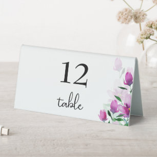 Moderne Boho Flieder Rosa Handbemalte Blumenmuster Tischaufsteller