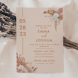 Moderne Boho Floral Wedding Einladung