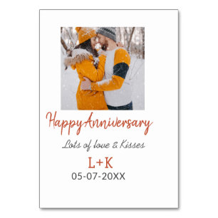 Moderne boho frohes Jubiläum Name Datum orange Tischnummer