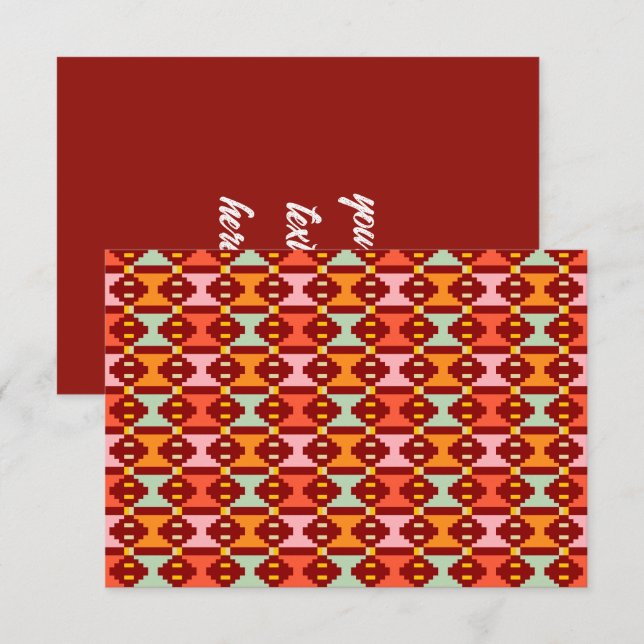 Moderne Boho-Geometrie Dankeskarte (Vorne/Hinten)