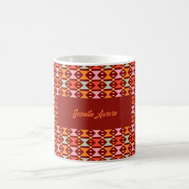 Moderne Boho-Geometrie Kaffeetasse (Mittel)