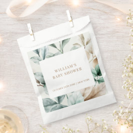 Moderne Boho Greenerenery Blätter Kinderdusche Geschenktütchen