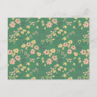 Moderne Boho-Grün-Blumenmuster
