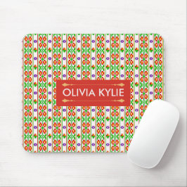 Moderne Boho-Kreuzstich nahtloses Volk Muster Mousepad